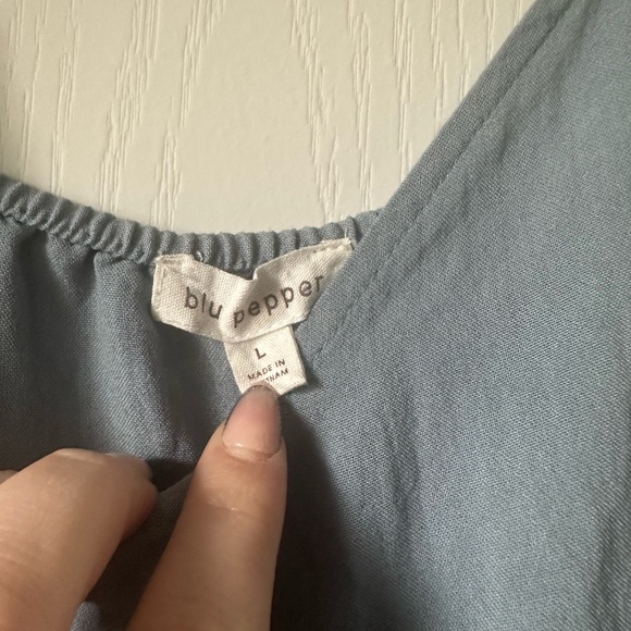 Light Blue Ruffle Dress - Picture 2 of 2